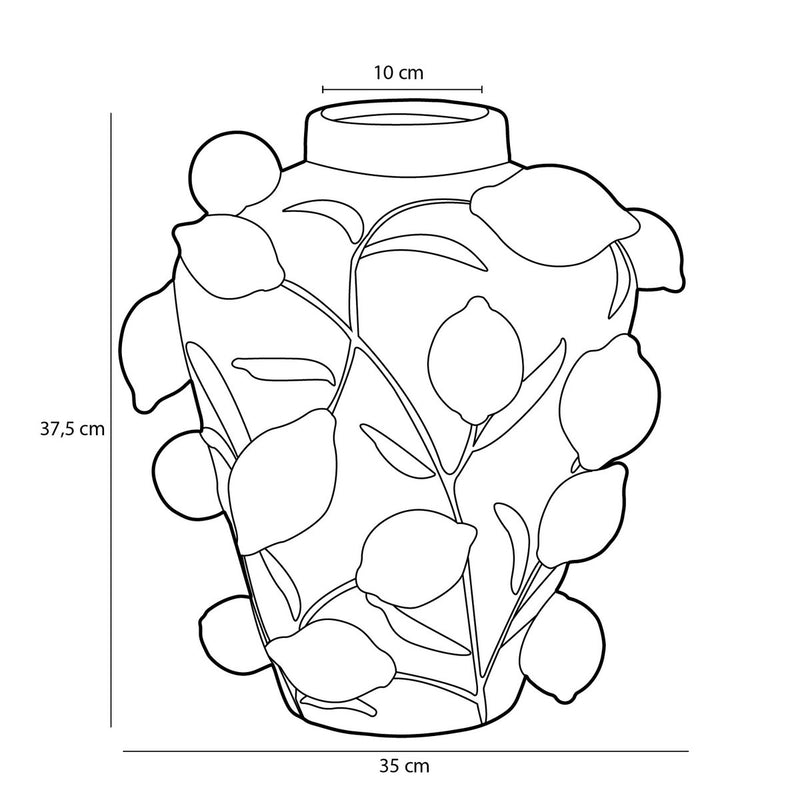 Melika Vase – H38 x Ø35 cm – Keramik – Hellrosa