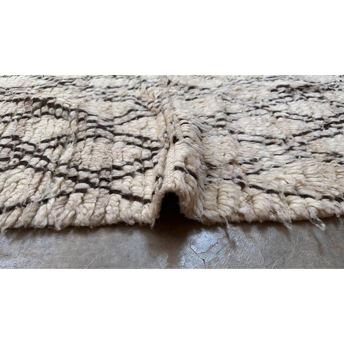 Marokkanischer Berber-Flurteppich aus reiner Wolle, 96 x 220 cm