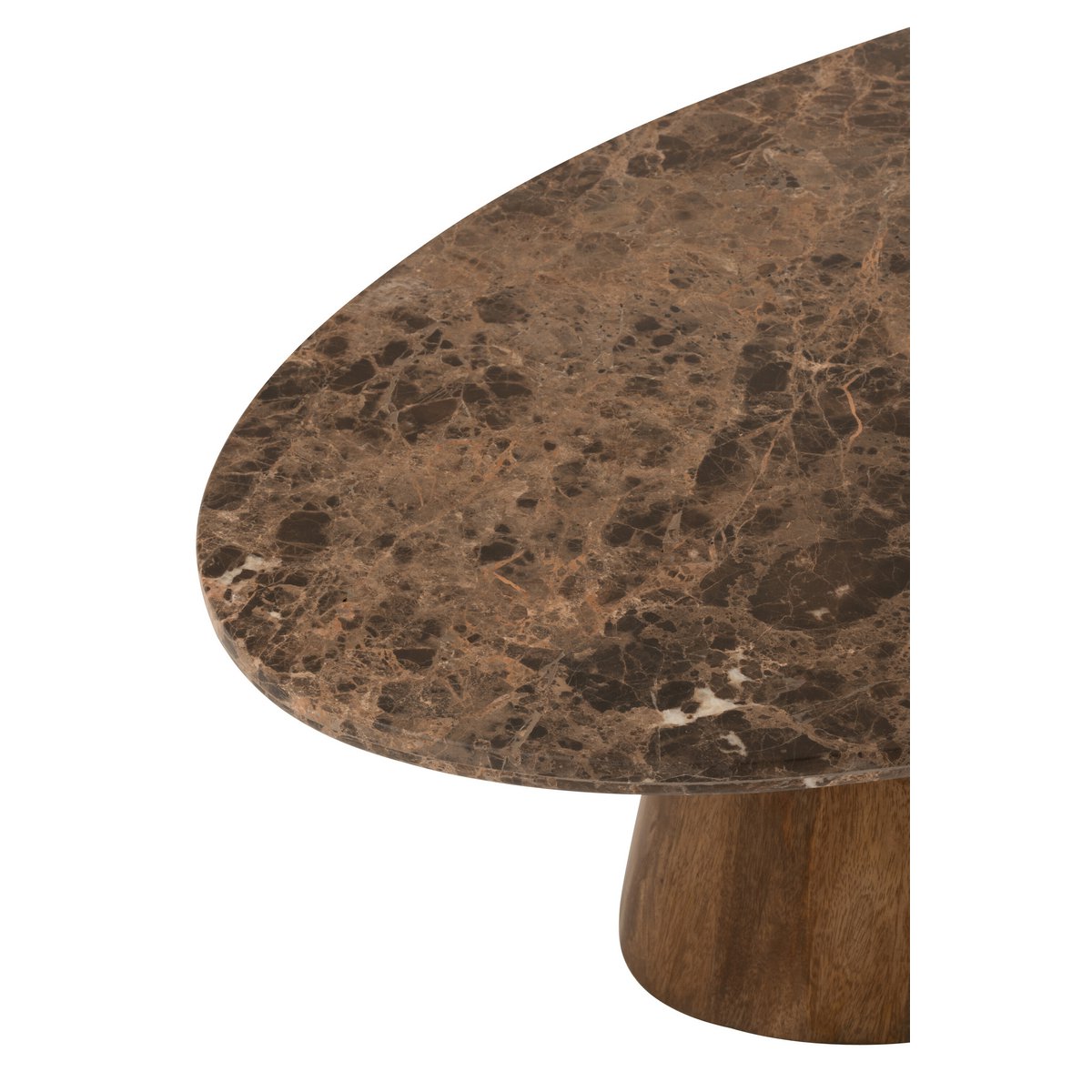J -Line Couchtisch Oval - Marmor/Mangohout - Brown