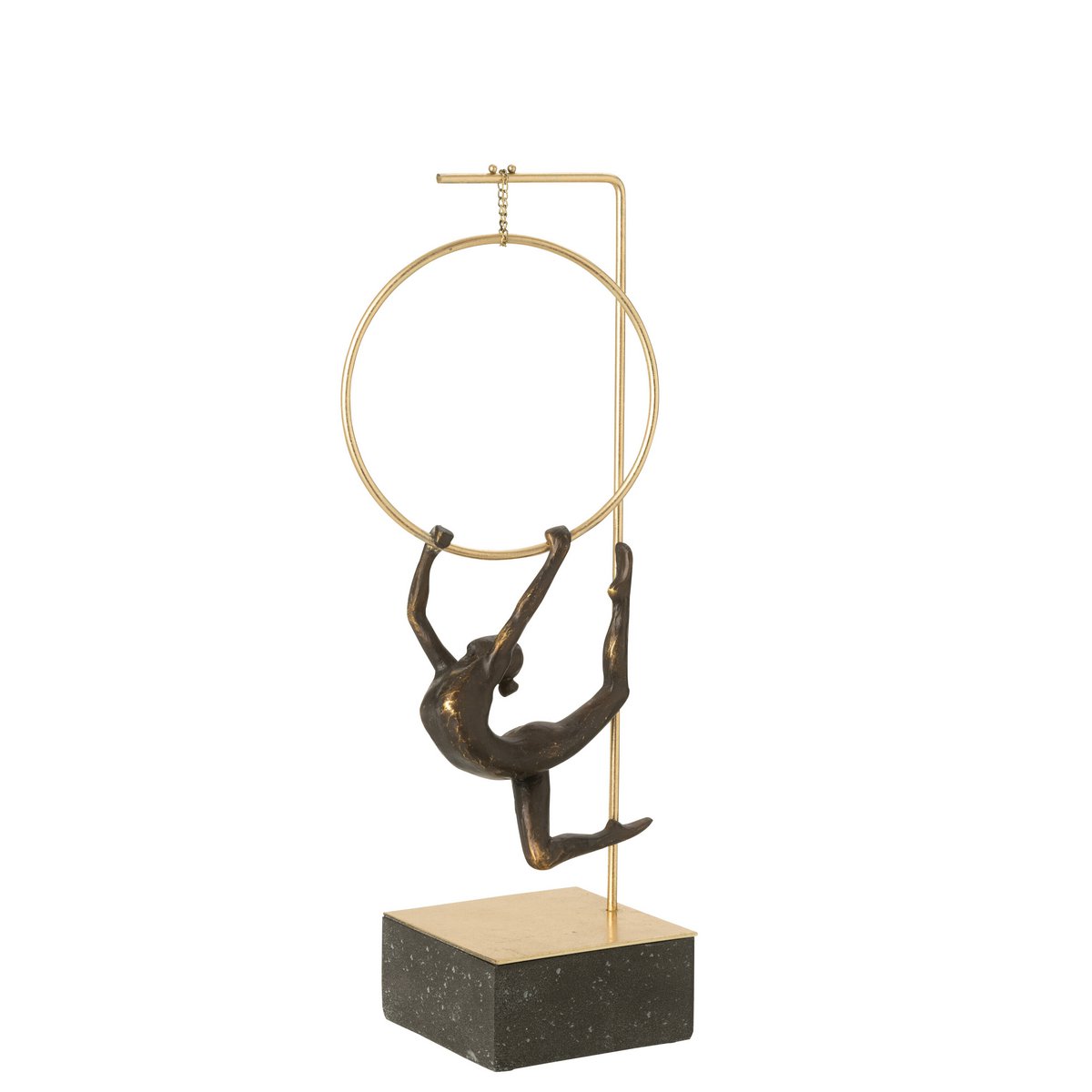 J-Line Gymnast Hoop Alpha Harz schwarz/goldfarben