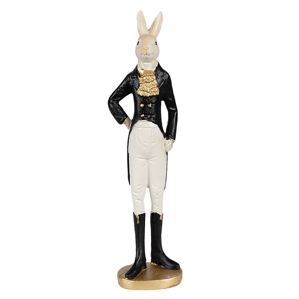 Decoration Rabbit Beige Black, White 11x8x40 cm