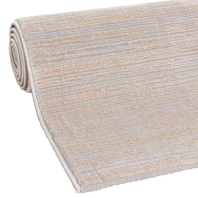 Sehrazat Premium Lima 4050 Collection Light Gray Beige - Modern designer carpet with 3D effect