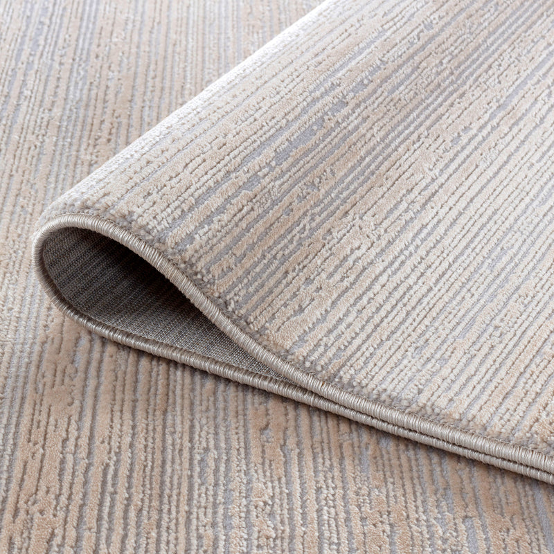 Sehrazat Premium Lima 4050 Collection Light Gray Beige - Modern designer carpet with 3D effect