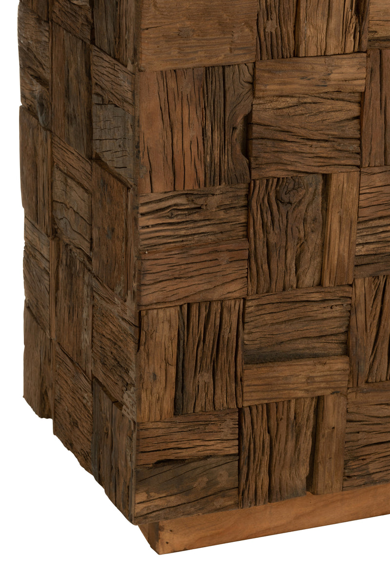 Handcrafted wooden console 'Woody Wood' Natural - Natural elegance meets functionality
