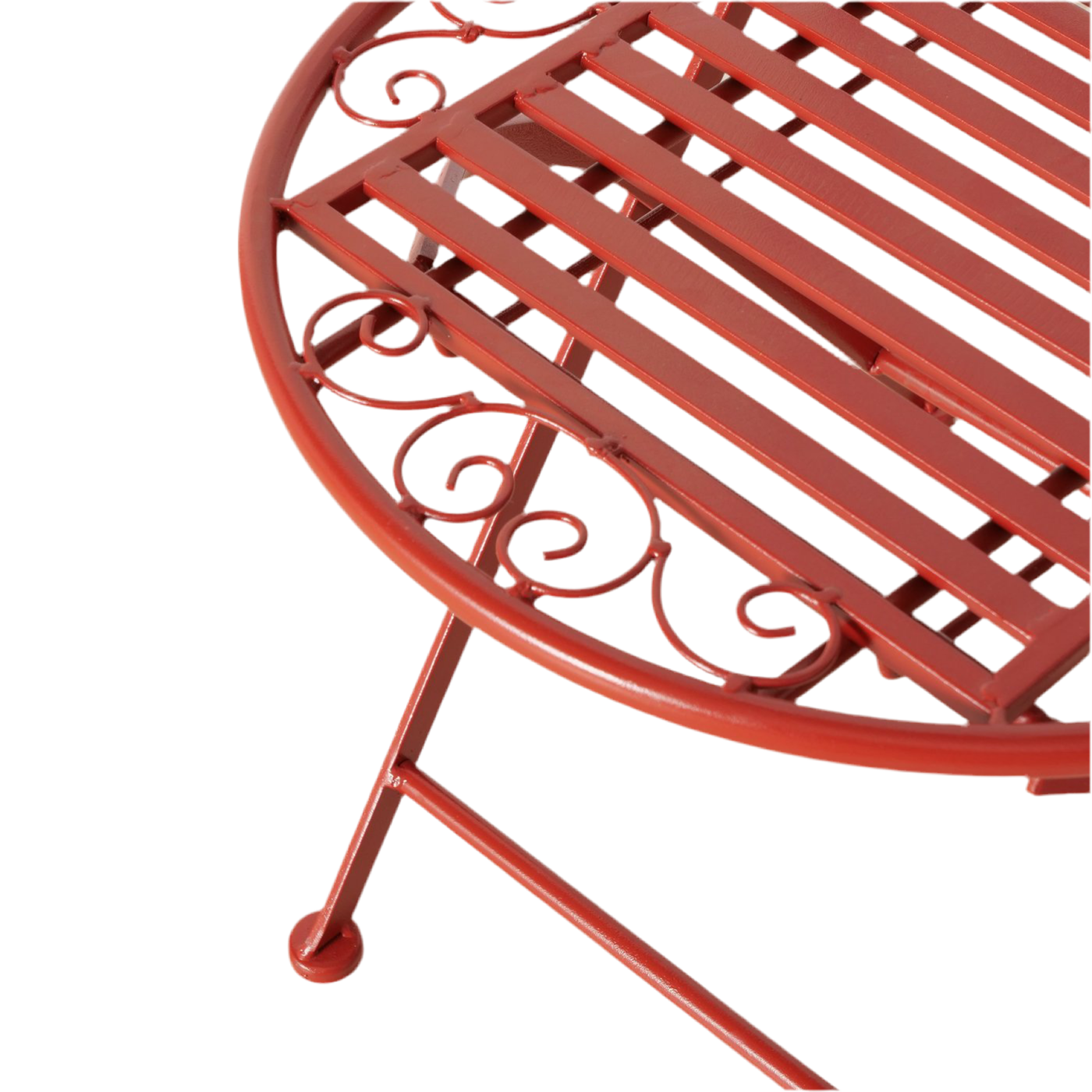 Bistroset Jasmin 3-teilig Metall rot klappbar für Balkon & Garten