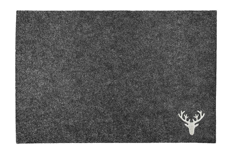 Geborduurde vilten placemat 'Deer Head' - Feestelijke tafeldecoratie (set van 16)