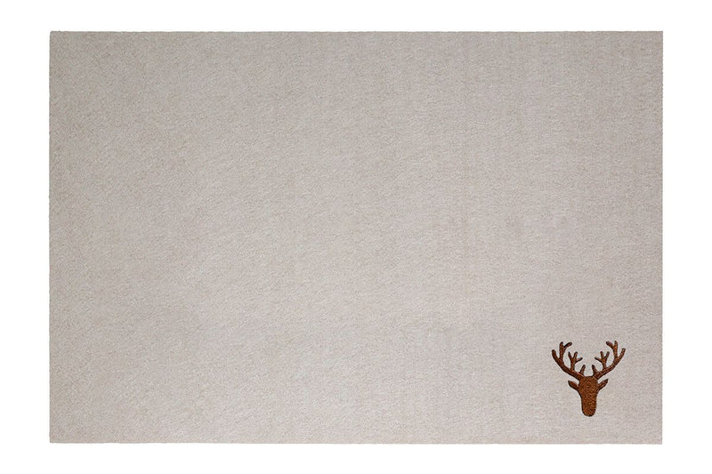 Geborduurde vilten placemat 'Deer Head' - Feestelijke tafeldecoratie (set van 16)