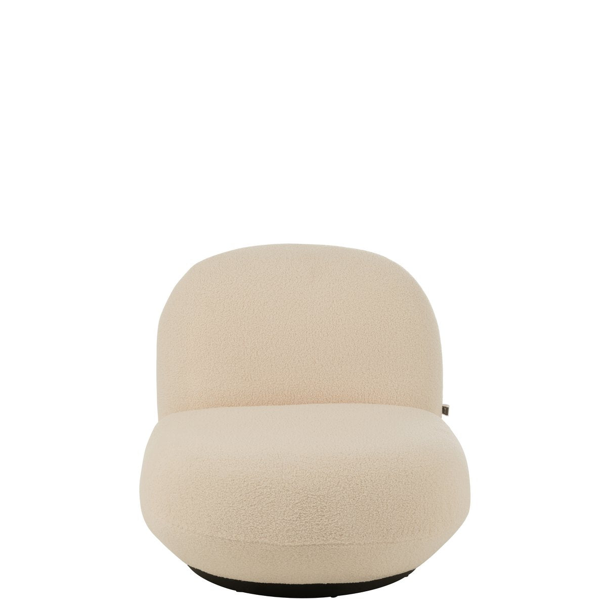 J-Line Lounge Chair Sneeuwpopulierenhout/Schuim Wit/Zwart