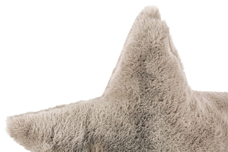 Pluche sterrenkussenset van 4, beige en donkergroen, 45x43 cm