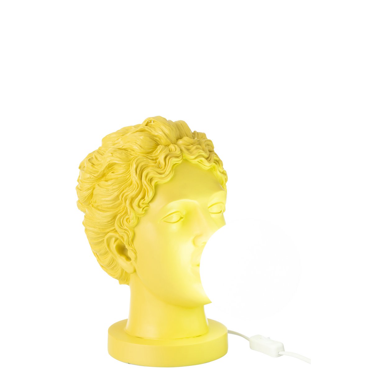 Tischlampe Lady mit Kaugummi – Stilvolle Büstenlampe in Gelb