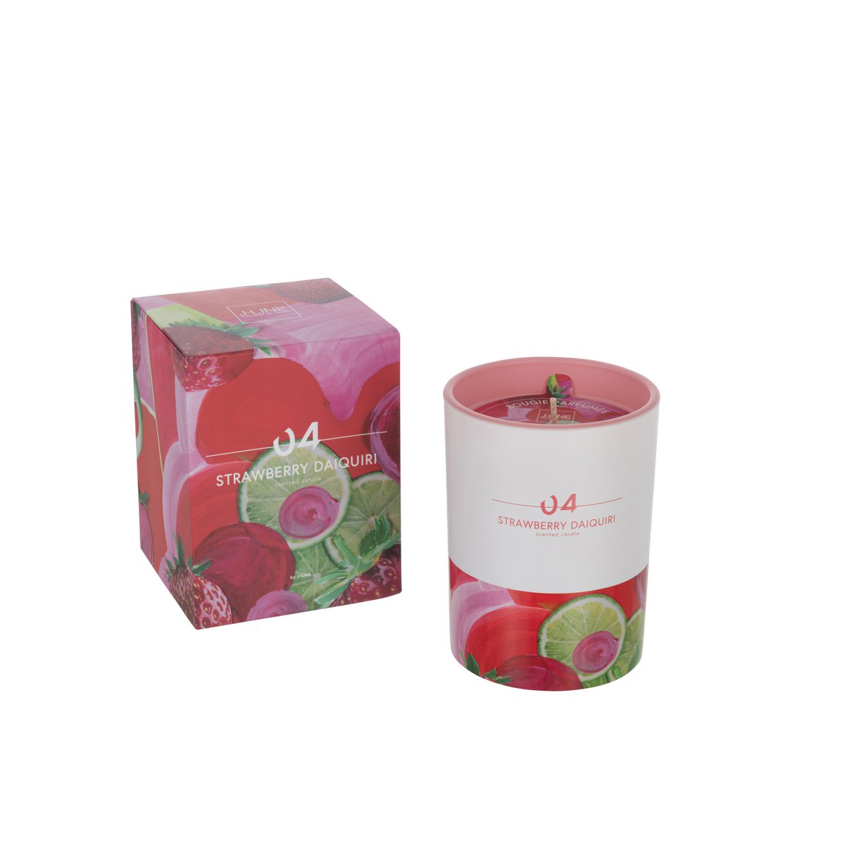 J -Line Duft Kerze - Strawberry Daiquiri - klein - 45U