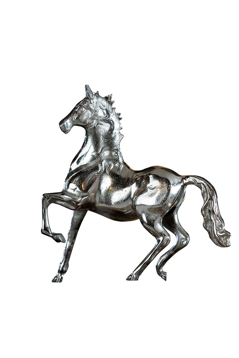 Handcrafted aluminum horse sculpture