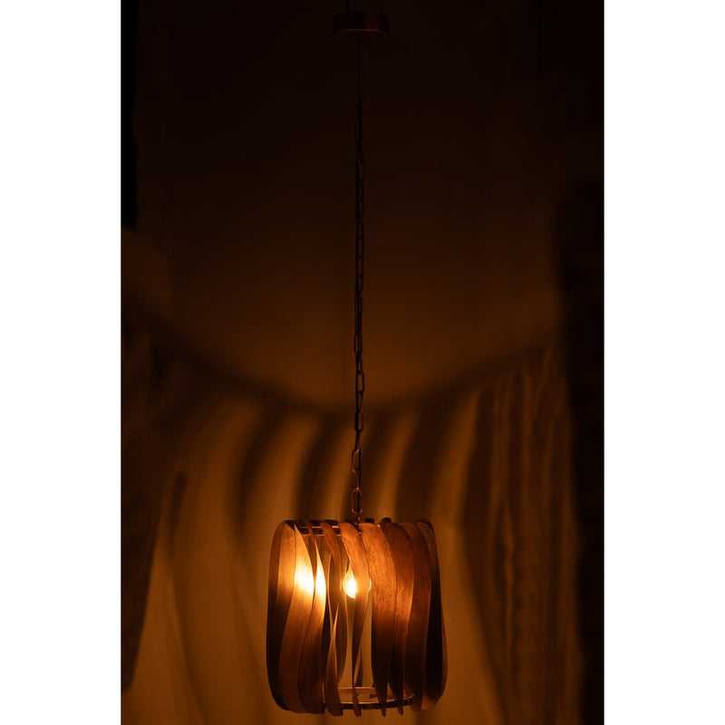 Plafondlamp Tina van metaal in zwart en goud - 148,5 cm