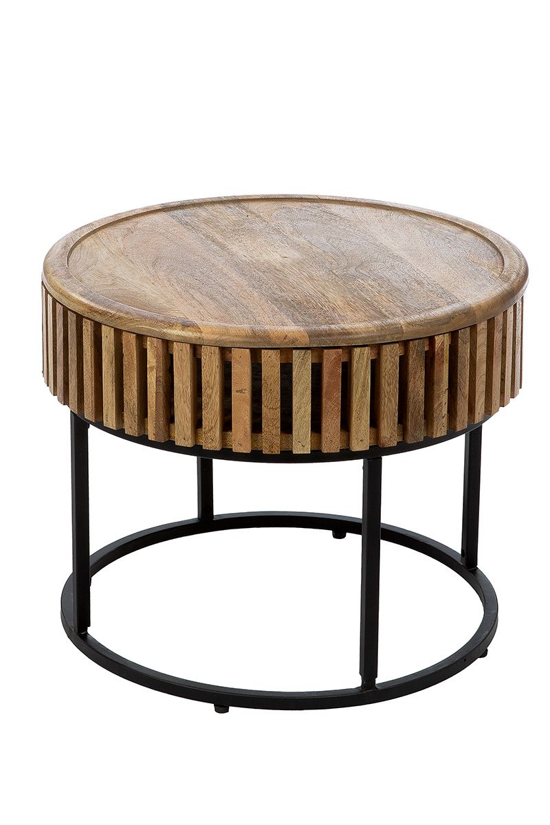 2er Set Tisch rund Roseau Moderne Tischgestelle, Abnehmbare Tischplatte