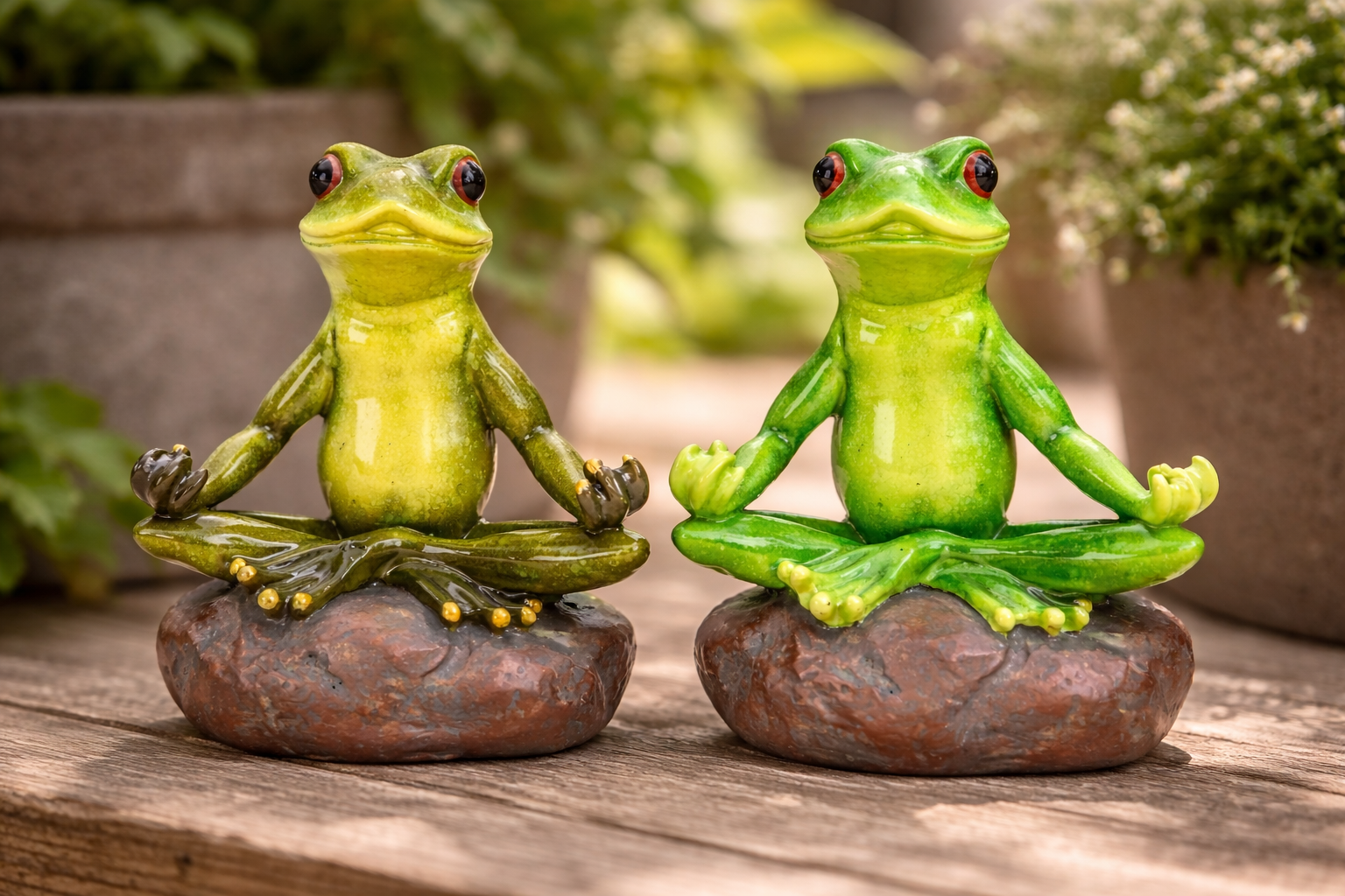 Froggy Zenito Yoga Frosch 2er Set Dekofigur 11 cm