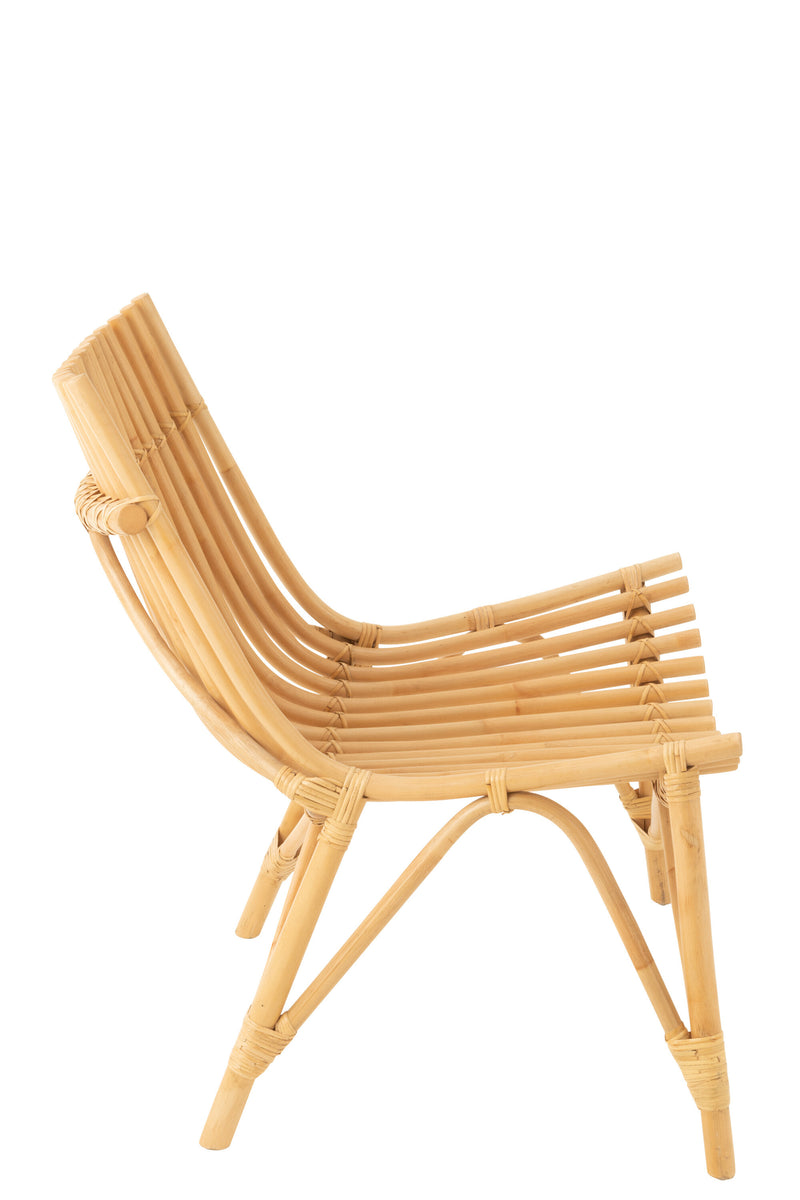 Exquisiter Rattan-Stuhl in Schwarz oder Naturell Handgefertigte Eleganz trifft komfortables Design