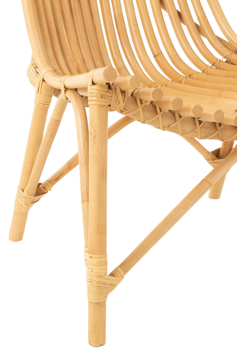 Exquisiter Rattan-Stuhl in Schwarz oder Naturell Handgefertigte Eleganz trifft komfortables Design