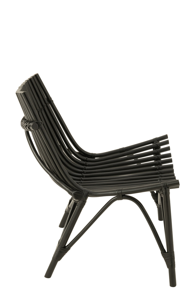Exquisiter Rattan-Stuhl in Schwarz oder Naturell Handgefertigte Eleganz trifft komfortables Design