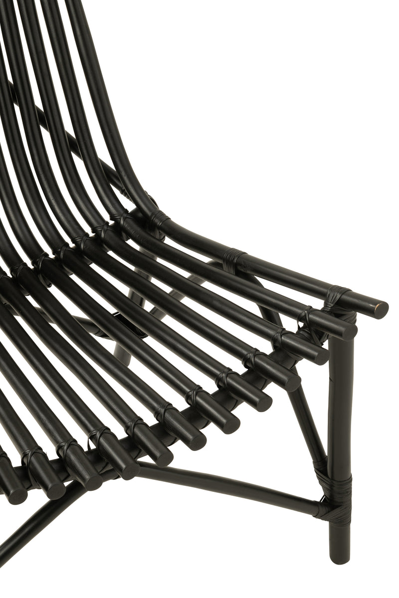 Exquisiter Rattan-Stuhl in Schwarz oder Naturell Handgefertigte Eleganz trifft komfortables Design