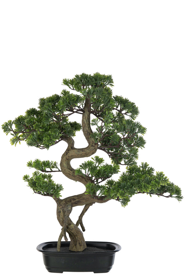 Künstlicher Podocarpus Bonsai – Naturgetreue Grünpflanze für Heim- und Bürodekoration