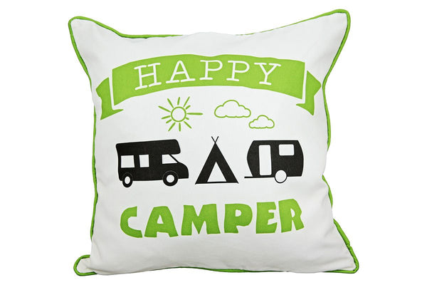 3er Set Happy Camper Kissen - Stilvolle Dekokissen für Campingliebhaber