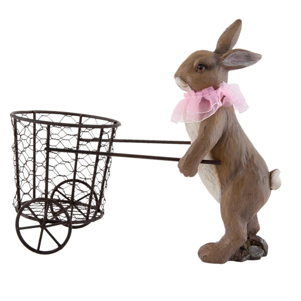 Decorative Statue Rabbit Brown 31x14x26 cm