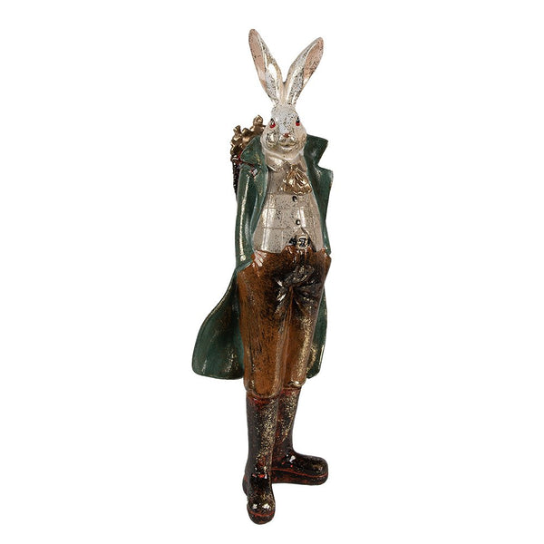 Statue white gold colored, polyresin 10x10x36 cm
