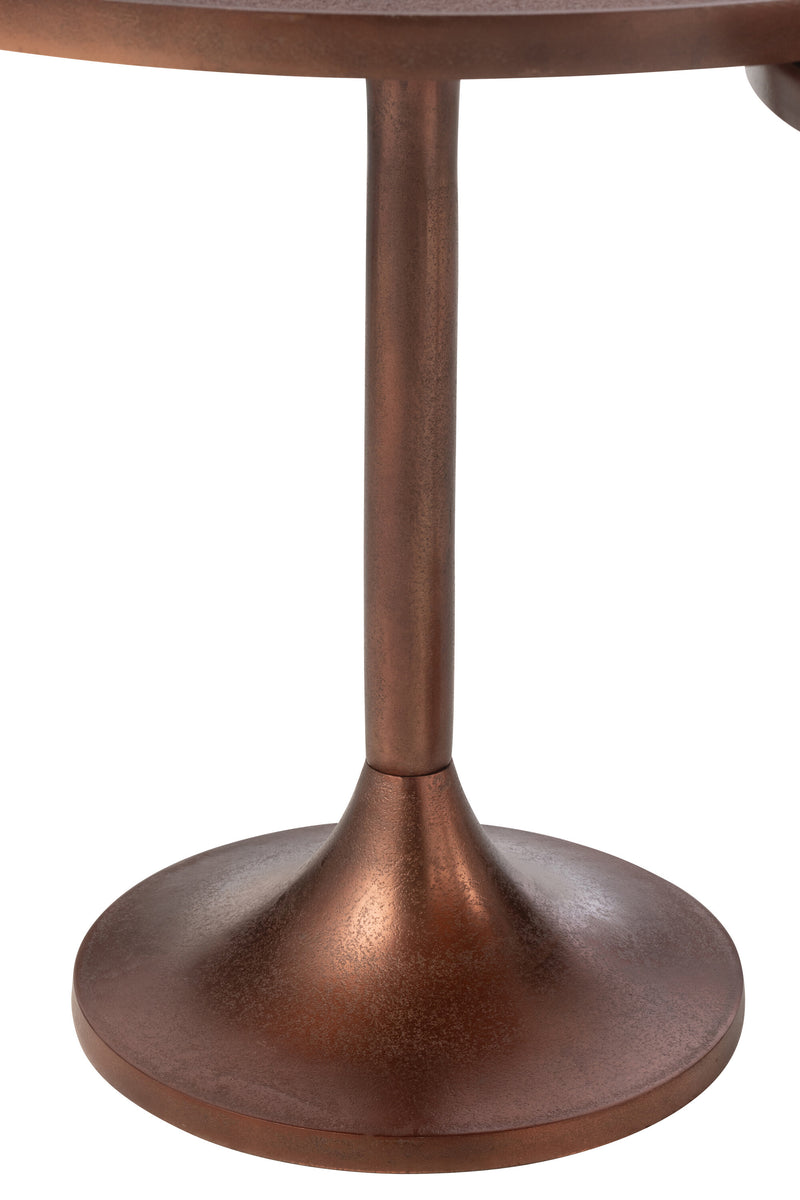Set of 2 side tables - aluminum bronze