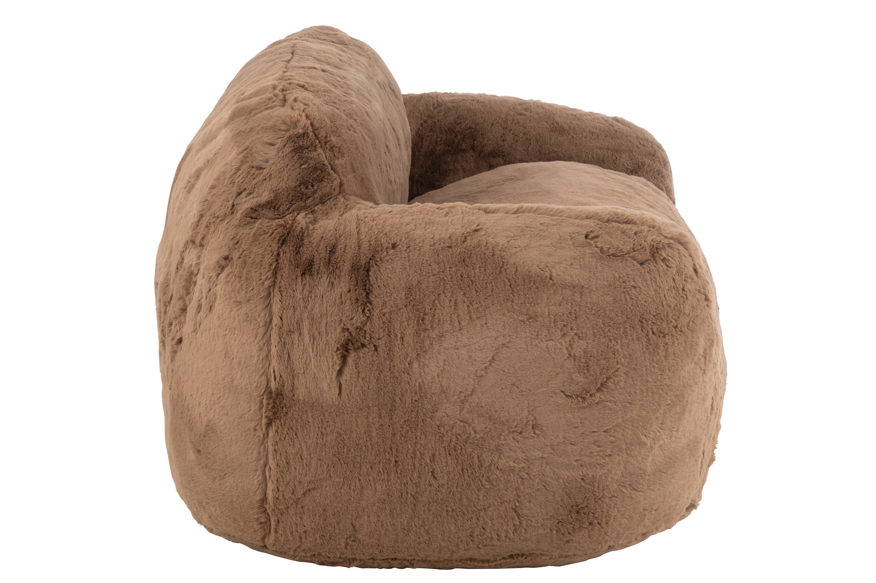 Sofa Cutie Lounge Sessel und 2 Sitzer Taupe Flauschoptik