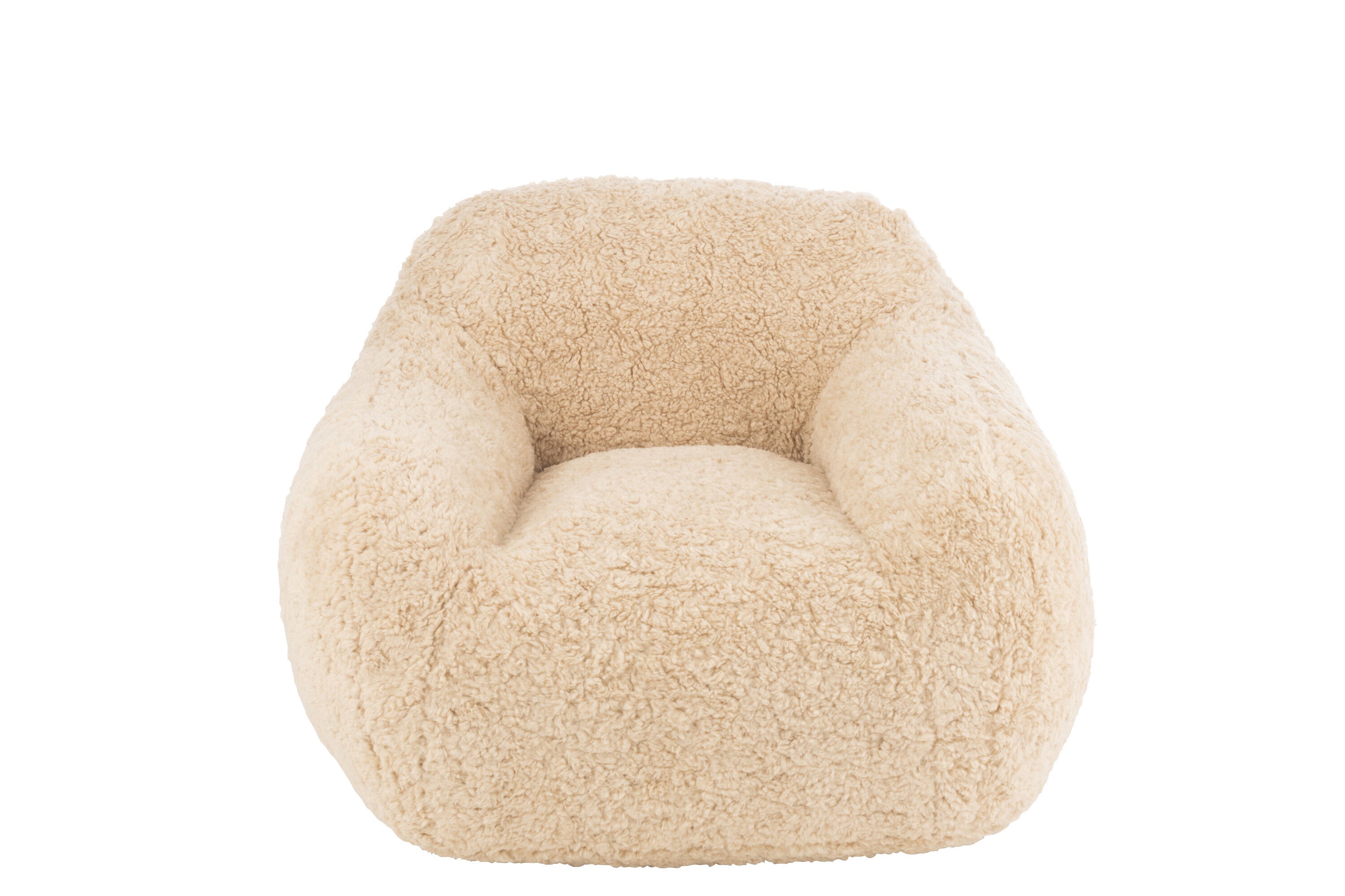 Sofa Cutie Lounge Sessel und 2 Sitzer Beige Natur Flauschoptik
