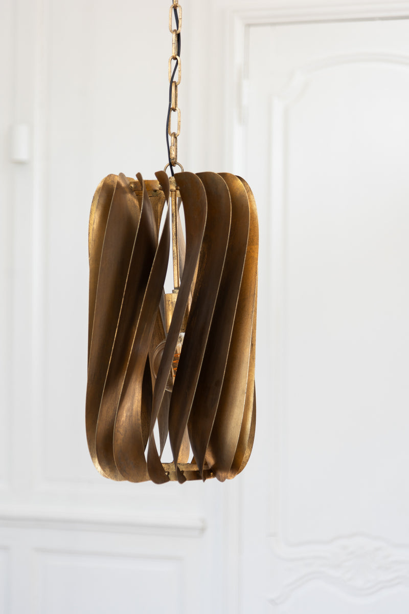 Tina hanging lamp made of metal in black and gold