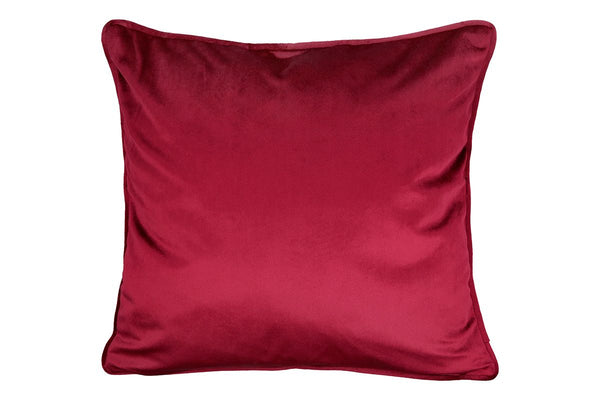Set of 3 fabric velvet cushions "Red Velvet" - elegance and comfort in red