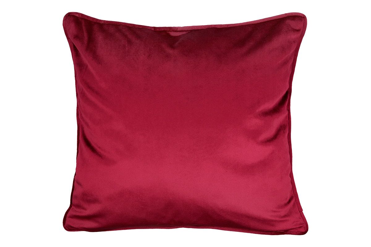 Set of 3 fabric velvet cushions "Red Velvet" - elegance and comfort in red