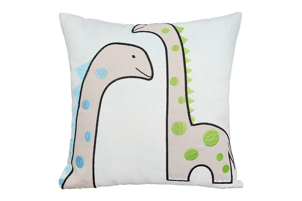 Set of 3 fabric cushions Dino mint green - 30 x 30 cm