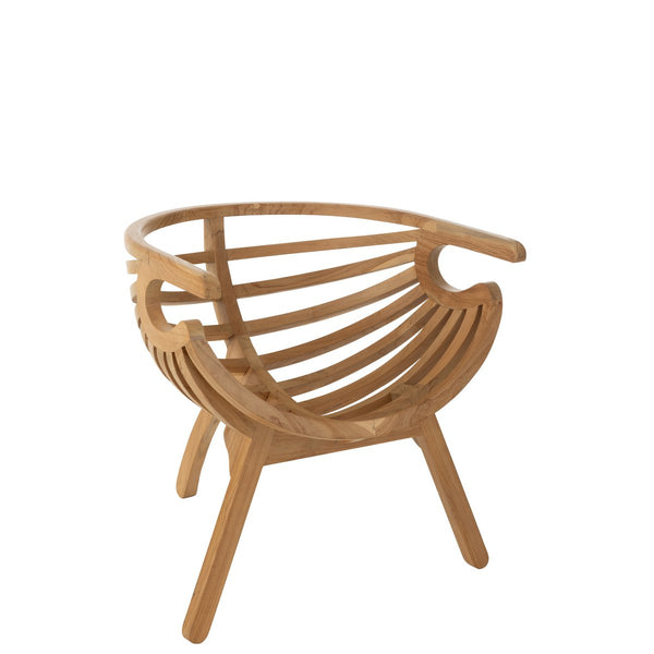 Design Sessel Krabbe aus Teakholz Natur