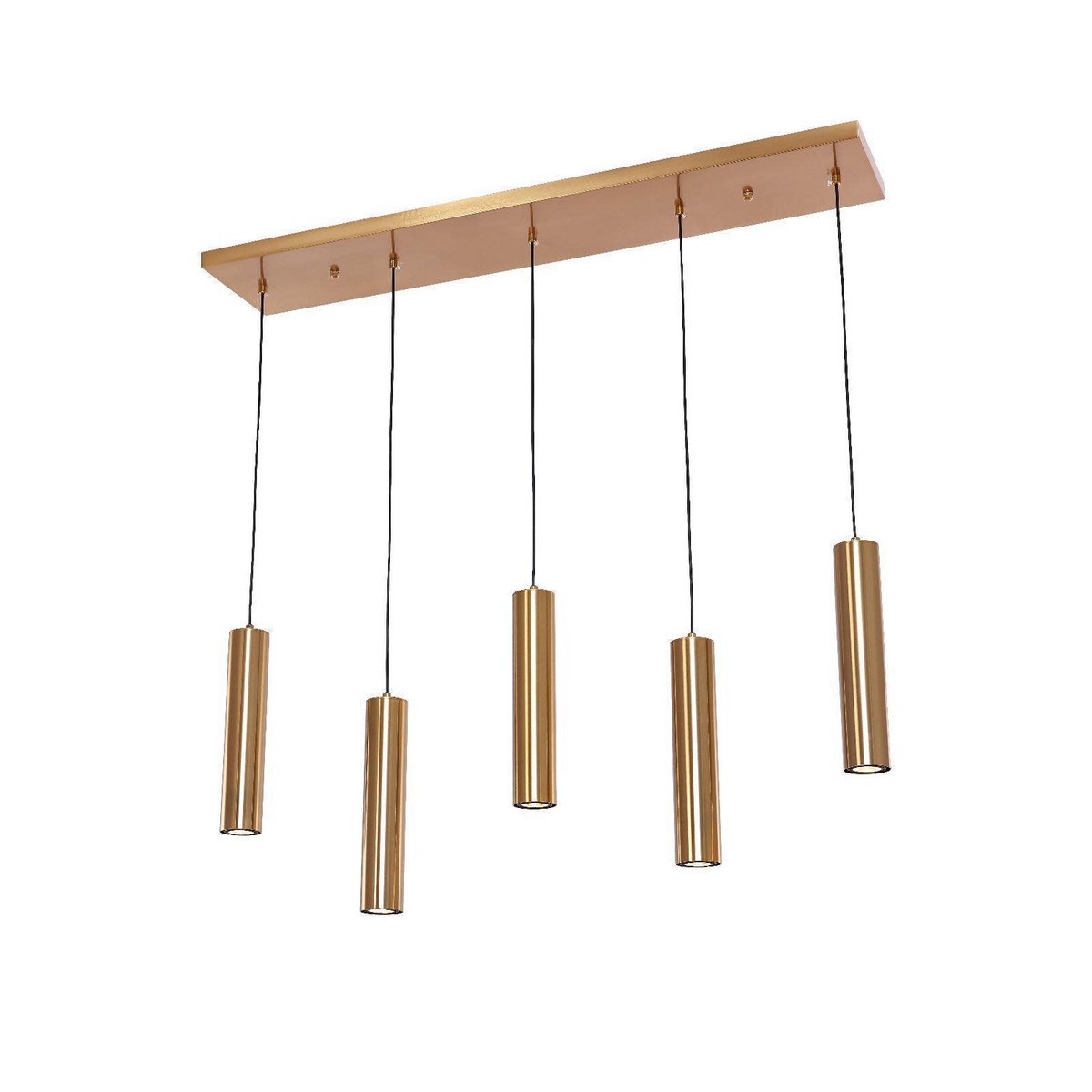 Pendant lamp cylinder dining table 5 | Golden