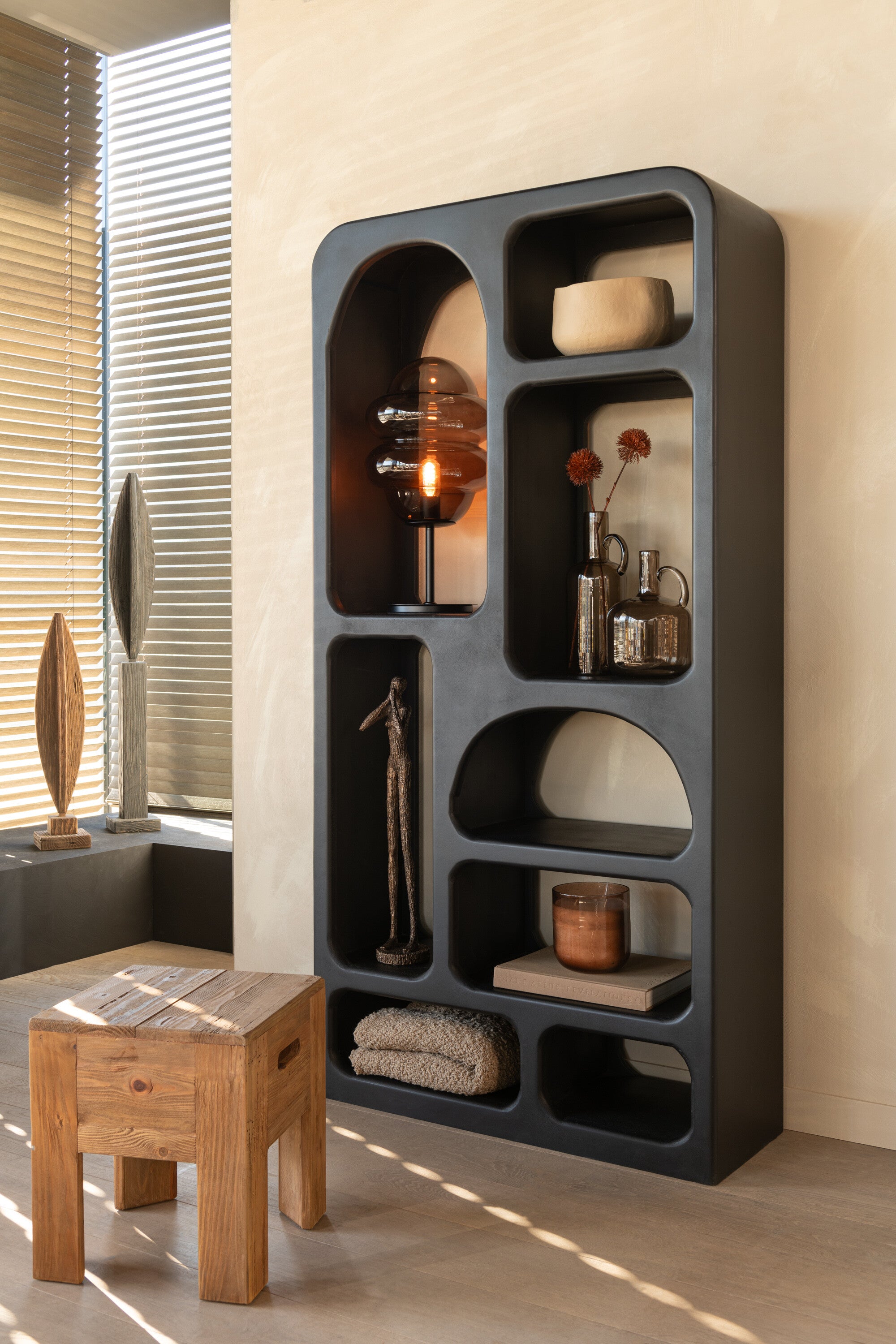 J-Line tafellamp Honey Spoon glas bruin