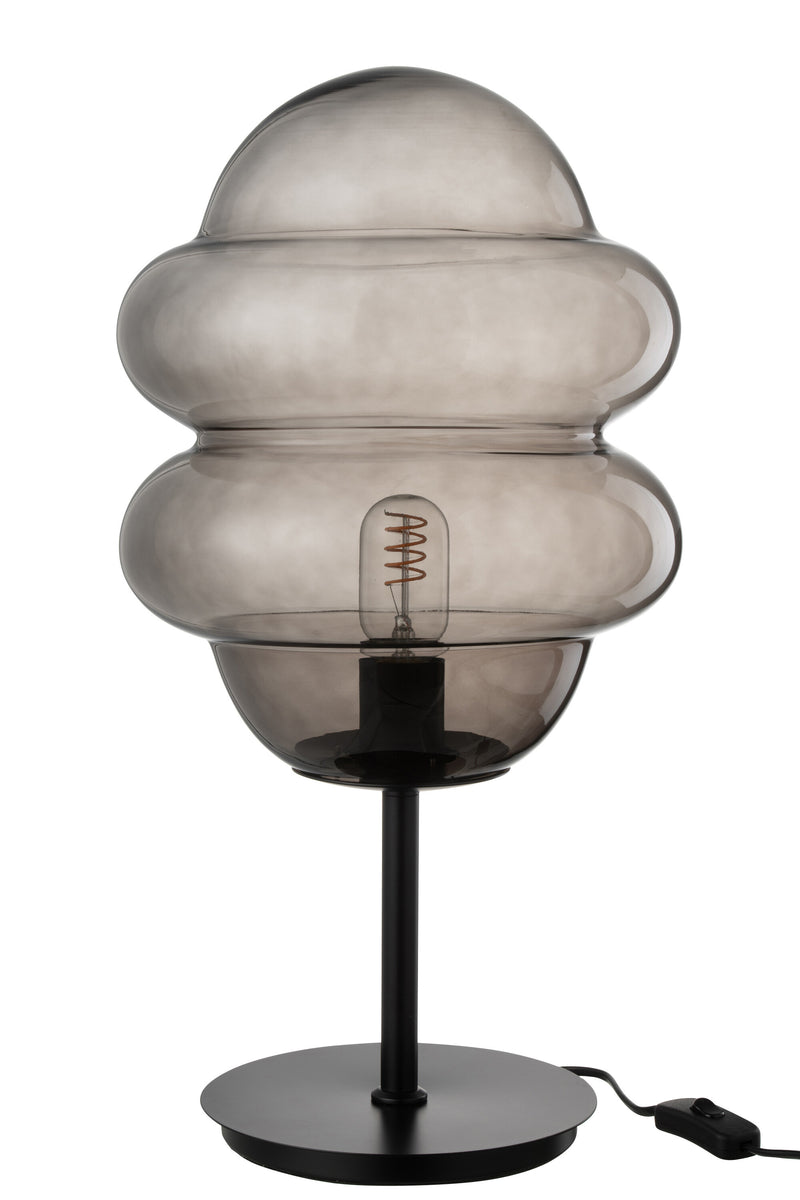 Table Lamp Honey Spoon Glass Grey with E27 Socket