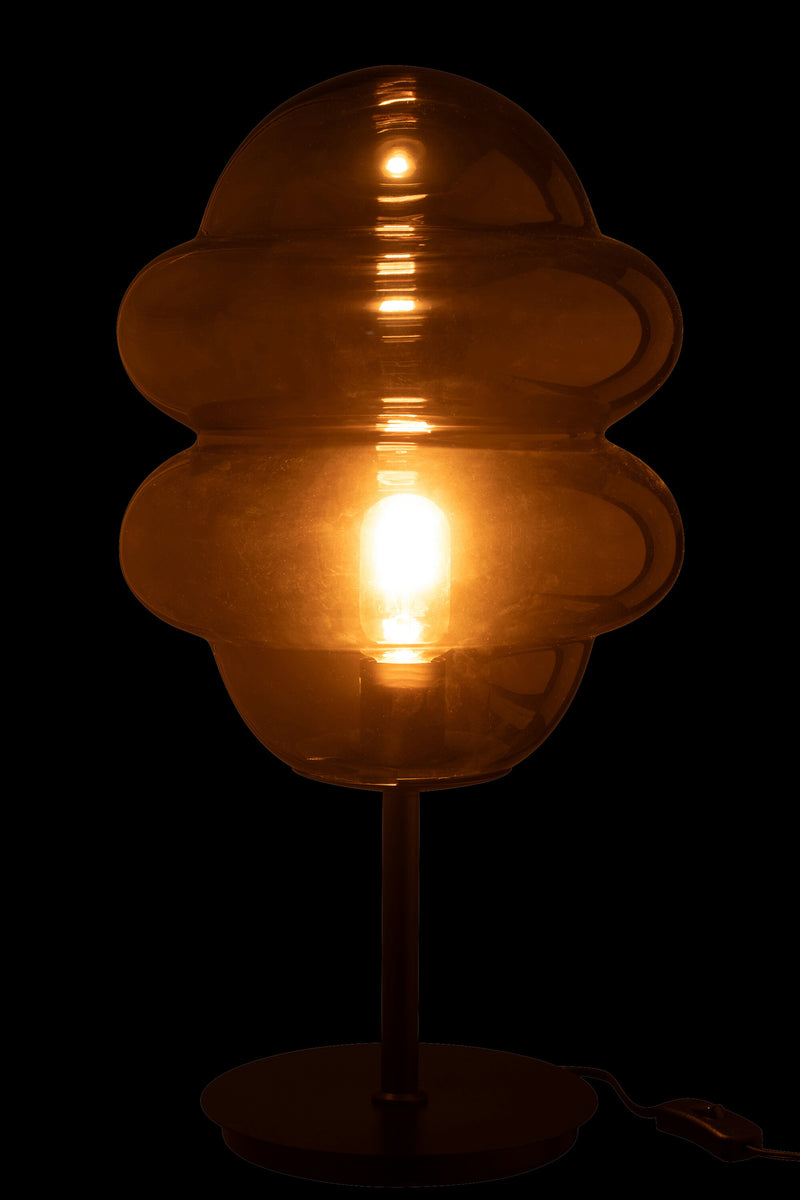 Table Lamp Honey Spoon Glass Grey with E27 Socket