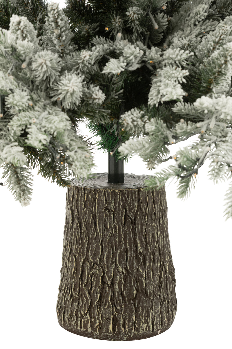 Snow-Covered Christmas Tree with 3000 LED – 210 cm, White, Plastic