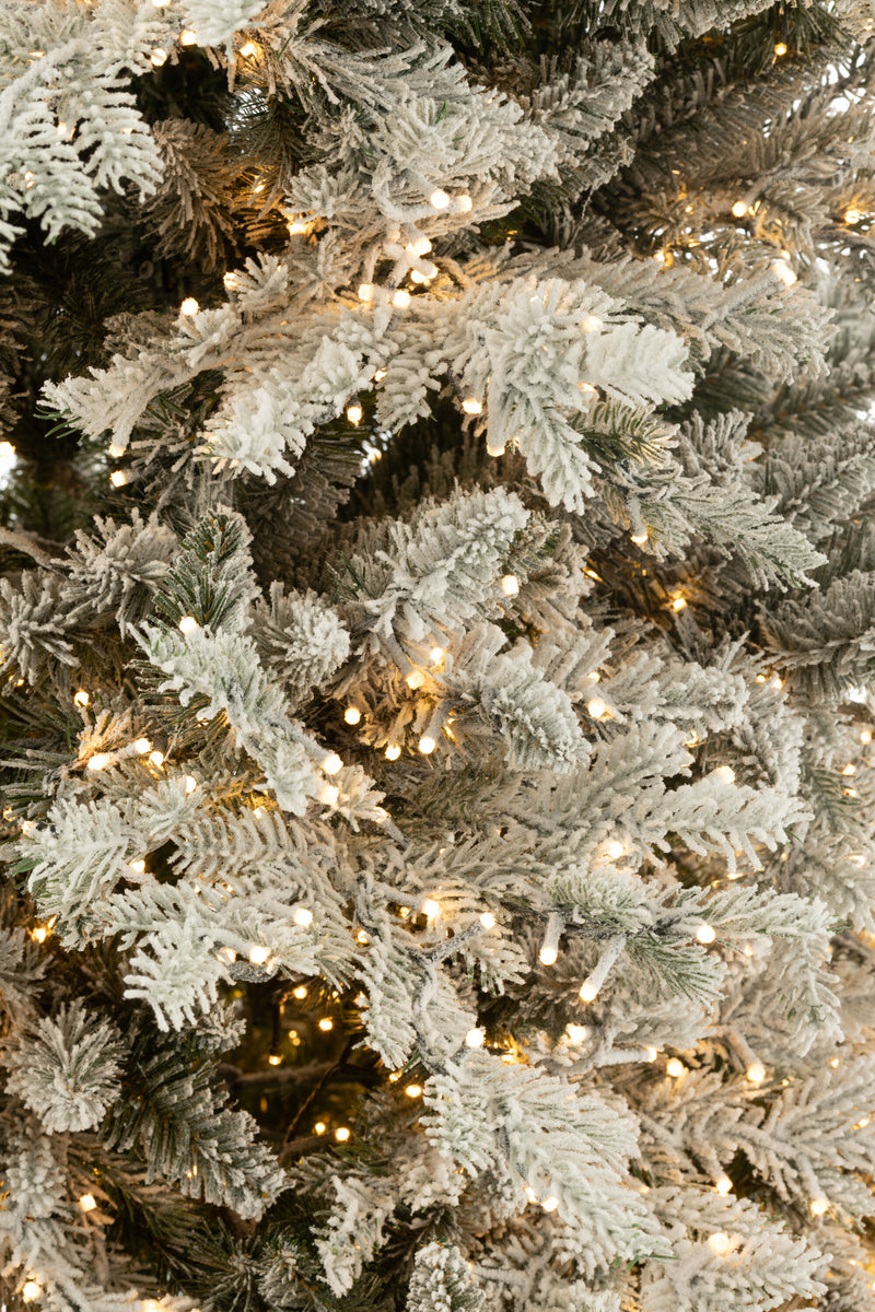 Snow-Covered Christmas Tree with 3000 LED – 210 cm, White, Plastic
