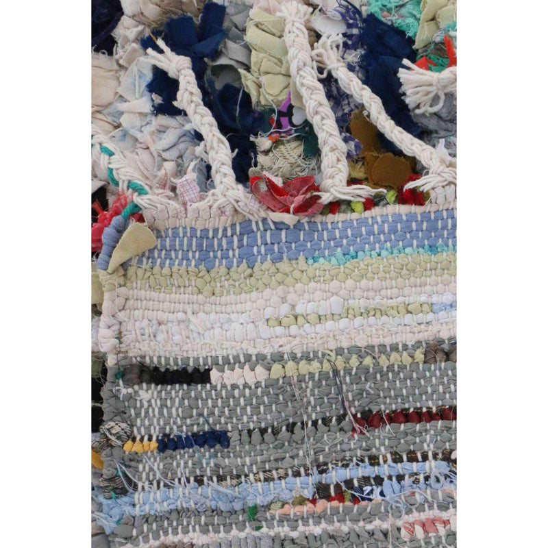 Marokkanischer Berberteppich aus recycelten Textilien 117 x 159 cm