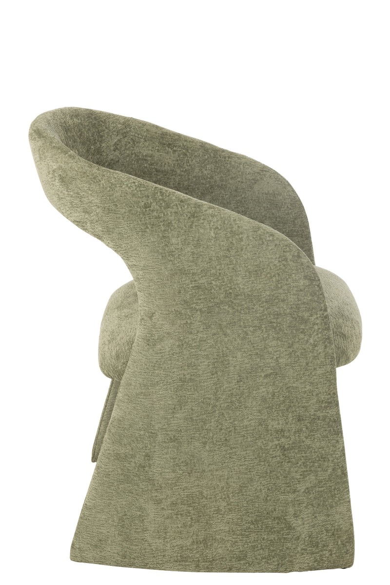 Design stoel Anijs in mintgroen - comfortabele stoffen fauteuil 80 cm