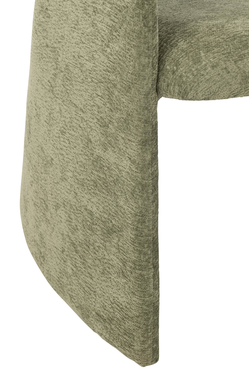 Design stoel Anijs in mintgroen - comfortabele stoffen fauteuil 80 cm