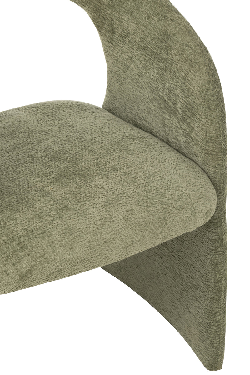 Design stoel Anijs in mintgroen - comfortabele stoffen fauteuil 80 cm