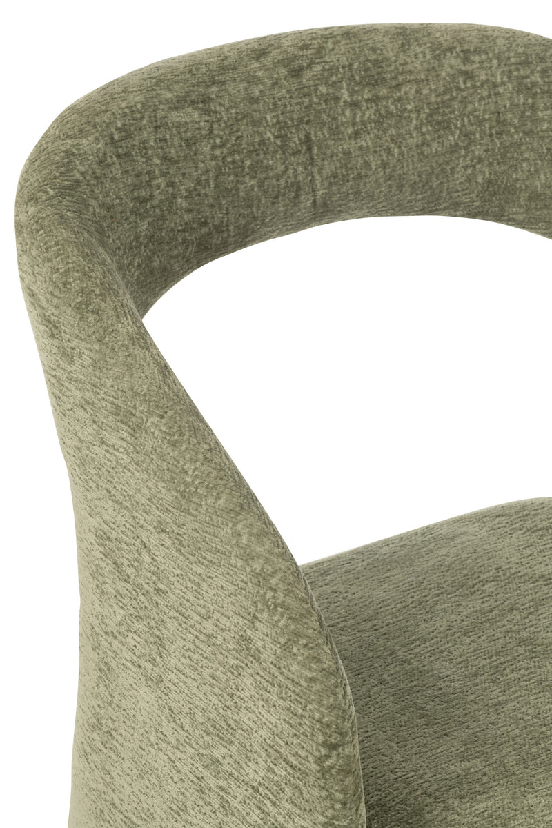 Design stoel Anijs in mintgroen - comfortabele stoffen fauteuil 80 cm