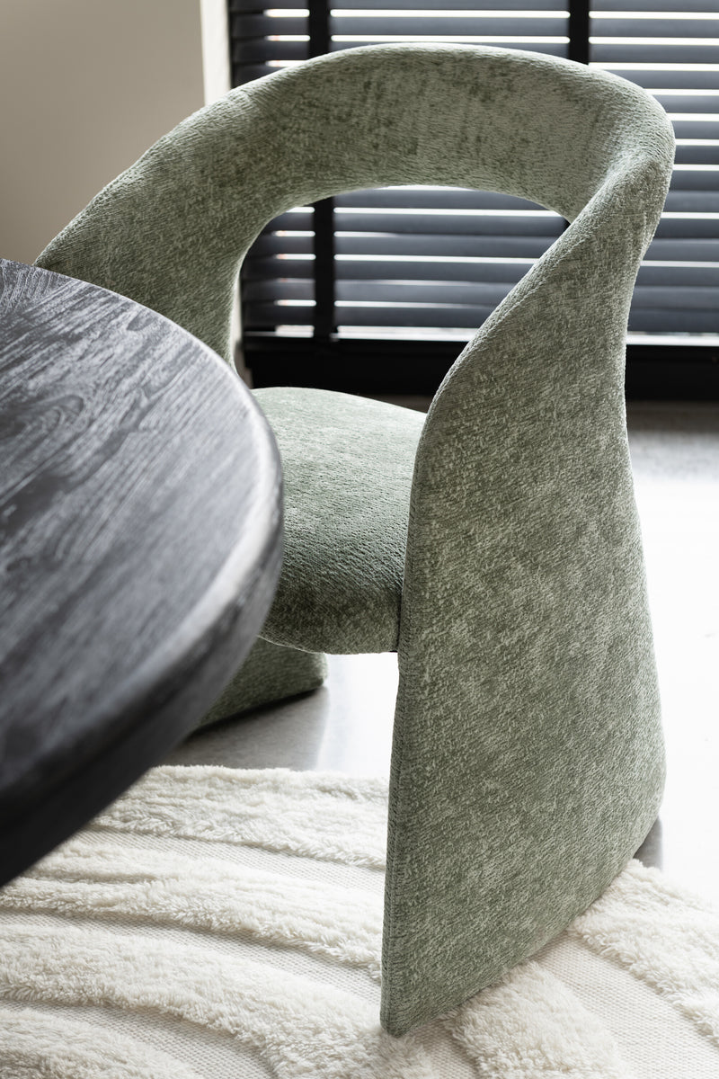 Design stoel Anijs in mintgroen - comfortabele stoffen fauteuil 80 cm
