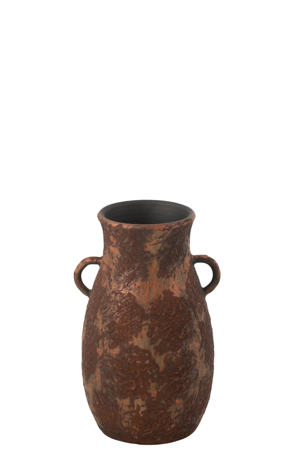 Vase Amphore Terra Braun/Rost Medium 40x24 cm