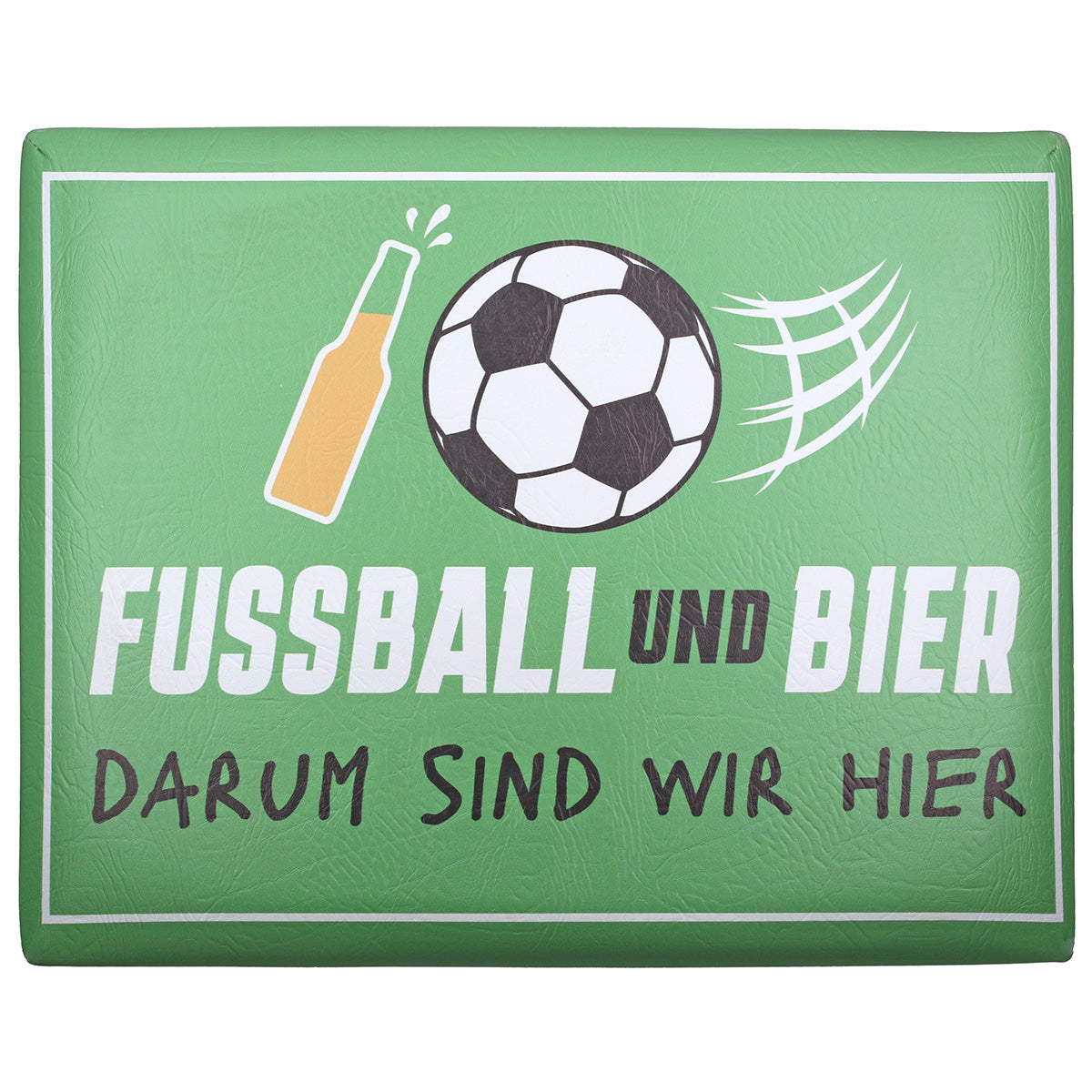 Sitzpolster GoalKick Bierkasten Fussball rechteckig in Hellgrün