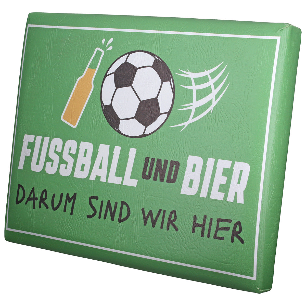 Sitzpolster GoalKick Bierkasten Fussball rechteckig in Hellgrün